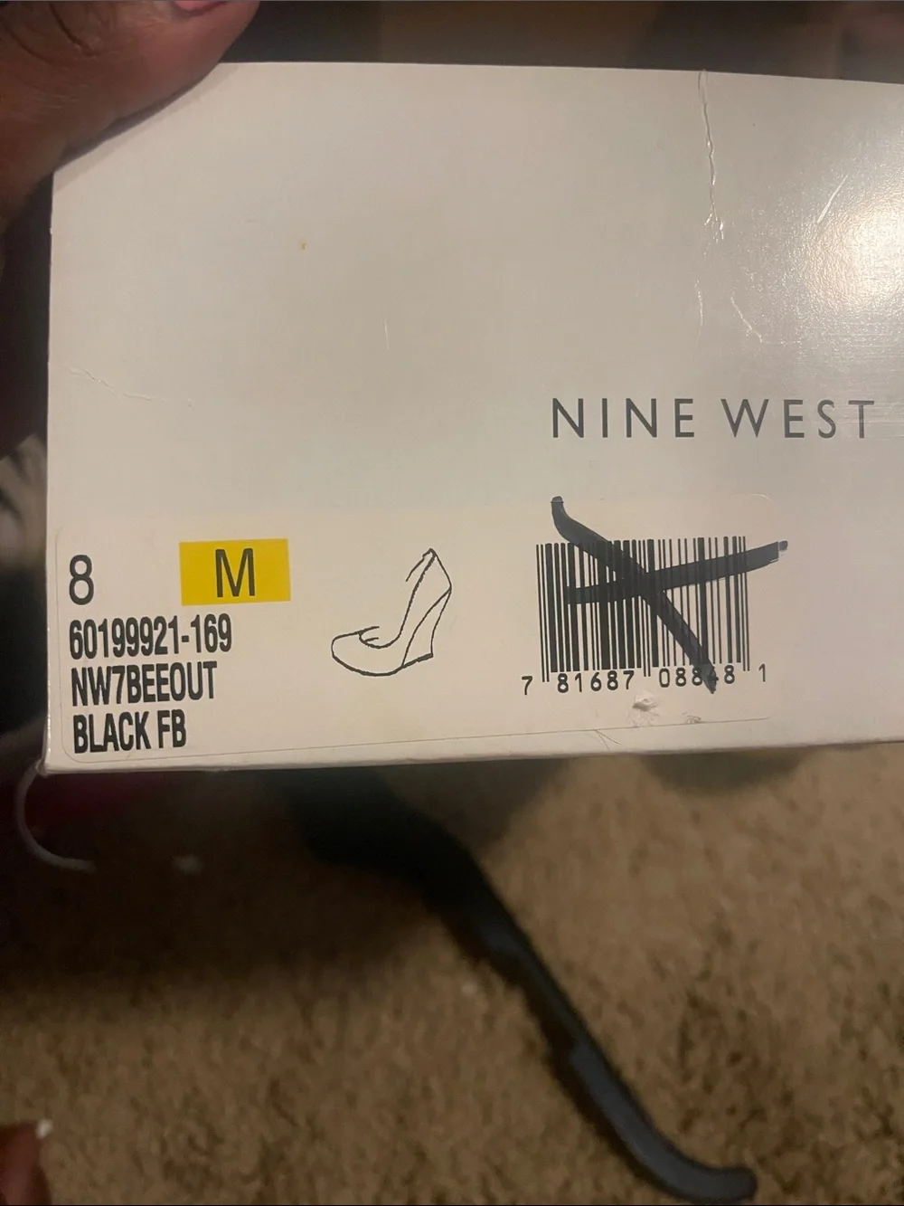 Black Nine West Wedge Pumps for Women - Classic Everyday Heel- 8